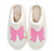 IS Cozy Bows Slippers   White & Pink 