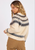 Women's Sweater  cream and blue sweater ski sweaters