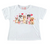 LUX  Hearts and Dogs Cropped Graphic White Tee