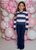 Design History Girl Long Sleeve Top Night Blue Combo Sweater ,Tween Sweater , Design History Girl, tween sweater, girls long sleeve sweater, night blue sweater, combo sweater, tween fashion, girls boutique clothing, stylish tween outfits, girls fall fashion, tween winter style, PHIA Boutique. the best tween store, the best tween seater, the best tween tops