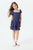 Theme Lexi Rose Navy Satin Smocked Ruffle Dress, Tween Dress, perfect tween dress , perfect girl dress, perfect kids dress