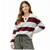 Vintage Havana Stripe Sweater Heather Grey and Maroon, Tween Sweater, Girl Sweater , Vintage Havana Stripe Sweater, heather grey and maroon sweater, tween sweater, girls fall sweater, tween fall fashion, girls striped sweater, cute tween clothes, back to school sweater, tween boutique clothing, PHIA Boutique, tween clothes, girl clothes