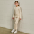 Parfum De Fit Cable Knit Jogger in Creme White , Tween Jogger , girls jogger, kids jogger,  tween lounge set, girl lounge set, kids lounge set