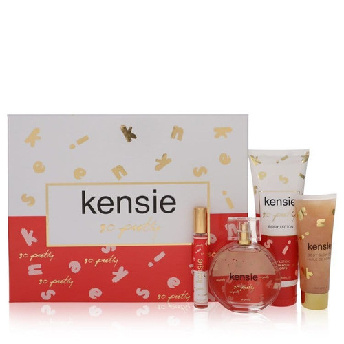 Kensie So Pretty by Kensie Gift Set -- 3.4 oz Eau De Parfum Spray + .34 oz Mini EDP Spray + 2.5 oz  V728-558170