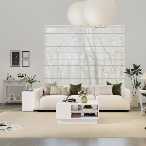 5-Piece Modern Living Room Furniture Set: Side table+Coffee table+Console table+Bookcase+Corner she D681-R-WhiteLivingRoomSet