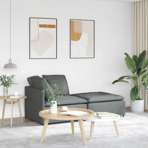 Modular Sofa with Footstool&Cushions Fabric Dark Gray A949-3321208