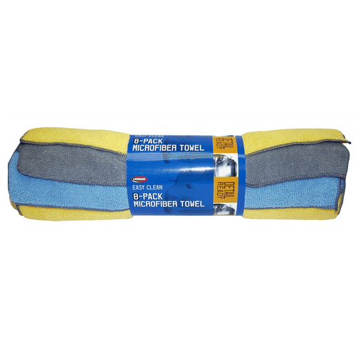 Carrand 8 pk Microfiber Towel 14x14 (80/20 Blend) T398-CRD40062