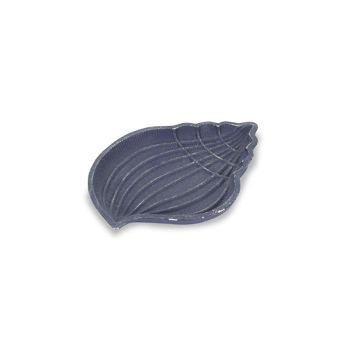 6" Blue Conch Shell Cast Iron Vanity Tray N270-483175