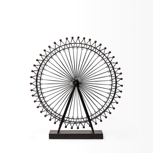 Black Metal London Eye Sculpture N270-392502