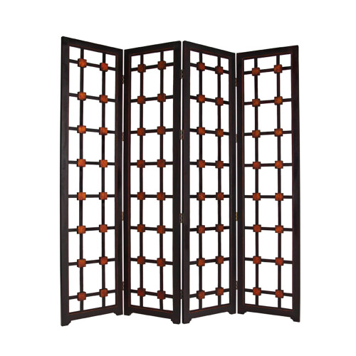 84" X 84" Brown Woood  Screen N270-274878