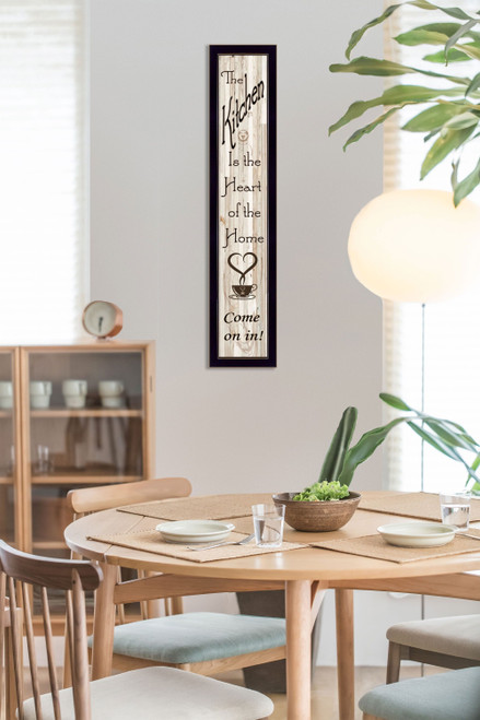 Kitchen Is The Heart of The Home 9 Black Framed Print Kitchen Wall Art N270-405381