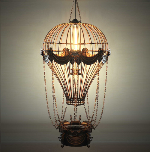 23" x 23" x 41" Vintage Hot Air Balloon Pendant N270-364183