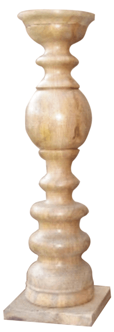 29" Natural Floor Solid Wood Candle Holder N270-482662