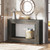 Modern Farmhouse 47-inch Long Sofa Table in Dark Grey Black Wood Finish Q280-BLRFMHCSTB1192754