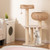 41 Inch Rattan Cat Tree with Napping Perch-White - Color: White D681-PS7475WH
