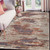 8' X 10' Beige Rust and Blue Abstract Power Loom Area Rug N270-532205