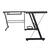 L-Shaped Durable Stalinite Splicing Computer Desk 402C Black T575-S0671290207