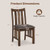 Rubber Wood Dining Chairs Side Chairs Set of 2 with Slat Back-Brown B593-KC59469-2