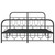  Metal Bed Frame without Mattress with Footboard Black 59.1"x78.7" A949-377137