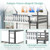 Twin Over Twin Bunk Bed with Fence and Ladder for Kids-Gray - Color: Gray - Size: Twin Size D681-HU10908GRT+