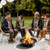 24 Inch Heavy-Duty Metal Fire Pit Bowl Outdoor Wood-Burning Firepit with Handles B593-GT4577