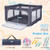 Large Baby Playpen BPA-Free Foldable Toddlers Safety Fence Play Yard-Dark Grey - Color: Dark Gray D681-UY10119DG