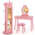 Free-Standing Full Length Mirror Kids Jewelry Armoire Cabinet-Pink - Color: Pink D681-HY10315PI