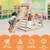 6-in-1 Jungle Gym Wooden Indoor Playground with Double-Sided Ramp and Monkey Bars-Multicolor B593-TS10098