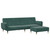 2-Seater Sofa Bed with Footstool Dark Green Velvet A949-3258153