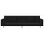  2-Seater Sofa Bed with Two Pillows Black Fabric A949-375801