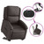 Electric Stand up Recliner Chair Dark Brown Real Leather A949-3205945