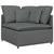  Modular Sofa with Footstool&Cushions Fabric Dark Gray A949-3321298