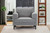 41" Light Gray And Black Linen Arm Chair N270-491119