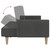  2-Seater Sofa Bed Dark Gray Fabric A949-375853