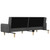  2-Seater Sofa Bed Dark Gray Fabric A949-375853
