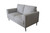 61" Light Gray And Black Linen Loveseat N270-515733