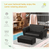 Kids Sofa Set with Footstool-Black T575-S0671422015