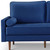 69" Blue Velvet Sofa And Toss Pillows With Dark Brown Legs N270-543706