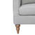 85" Gray Leather Sofa With Brown Legs N270-546411