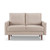 57" Beige And Dark Brown Velvet Loveseat N270-543721