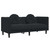  2 Piece Sofa Set with Pillows Black Velvet A949-3209262
