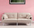 85" Beige Polyester Blend Convertible Futon Sleeper Sofa And Toss Pillows With Silver Legs N270-544952