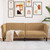 Sofa 3-Seater Brown Faux Suede Leather A949-372594