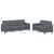  2 Piece Sofa Set Dark Gray Velvet A949-3202015