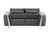 Three Piece Indoor Dark Gray Velvet Six Person Seating Set N270-518564