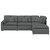 Modular Sofa with Footstool&Cushions Fabric Dark Gray A949-3321178