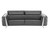 Two Piece Indoor Dark Gray Italian Leather Five Person Seating Set N270-518565