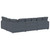  Modular Sofa with Cushions Velvet Dark Gray A949-3321160