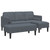 Sofa Set with Cushion 2 pcs Dark Grey Polyester A949-3329265