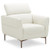 Modern Upholstered Single Sofa with Adjustable Headrest and Stable Metal Legs-White B593-HV10184WL-22